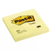 Post-it 654 Super Sticky Notes 76mm x 76mm - Yellow (1 x 100 Sheets)