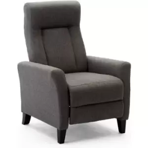 More4homes - eppleworth Linen fabric pushback recliner armchair sofa cinema recliner chair (Grey) - Grey