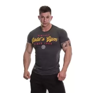Golds Gym Printed T Shirt Mens - Black