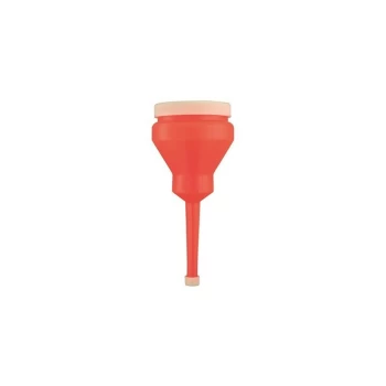 Funnel With End Cap & Lid - Red - 80mm - 5426 - Laser
