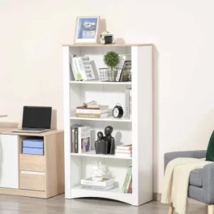 Galland Modern 4-Tier Bookcase Display Unit, White