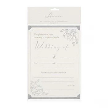 Amore By Juliana Wedding Day Invites - Pack of 20