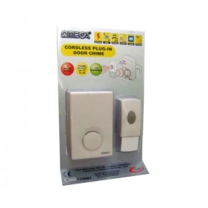 Omega Mains Powered Plug In Wireless Door Chime 17301
