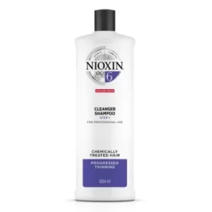 Nioxin SYS6 Cleanser Shampoo for Chemically Treated Hair with Progressed Thinning 1000ml