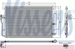 Nissens Condenser, AC air conditioning 94917