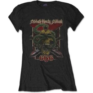 Black Sabbath - Bloody Sabbath 666 Womens Small T-Shirt - Black