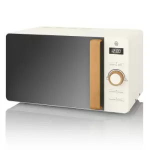 Swan SM22036WHTN Nordic 20L 800W Digital Solo Microwave - White