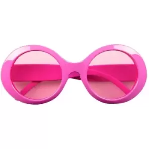 Bright Coloured Neon 60's Glasses (Pink)