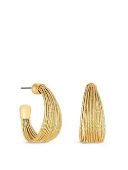 Mood Mood Gold Textured Dome Hoop Earrings