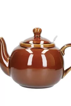 Farmhouse Teapot, Rockingham Brown, Six Cup - 1.2 Litres, Boxed