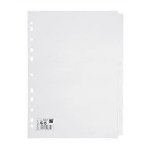 5 Star Subject Dividers Multipunched Manilla Card 5-Part A4 White