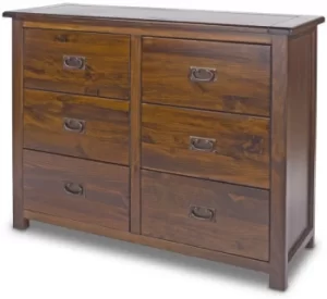 Core Boston 33 Dark Antique Pine Wooden Chest of Drawers Flat Packed