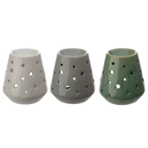 Eden Tapered Ceramic Oil Burner with Circular Cut-outs