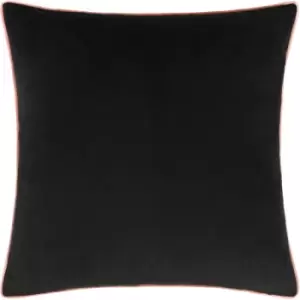 Paoletti - Meridian Velvet Cushion Black/Blush - Black/Blush