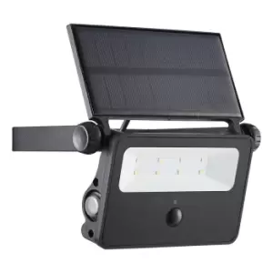 Zinc SOLAR LED Sensor Security Light 2W Daylight Black