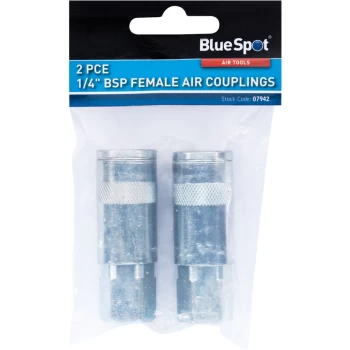 Bluespot - 07942 2 Piece 1/4' BSP Female Air Couplings