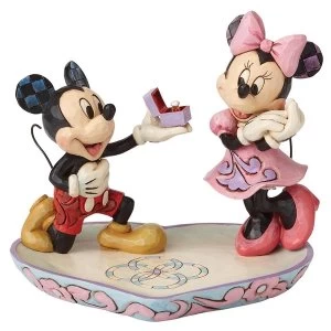 A Magical Moment (Mickey Proposing to Minnie Mouse Figurine) Disney Traditions Figurine