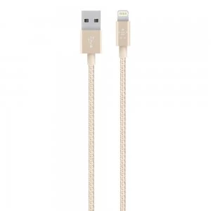 Belkin Braided Lightning Cable Gold