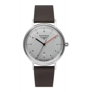 Bauhaus 2140-1 Silver Tone Dial With Date Wristwatch