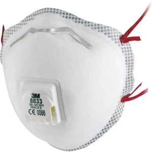 3M FFP3 R D Valved Cup Shaped Respirator Pack 5