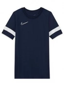 Boys, Nike Junior Academy 21 Dri-FIT T-Shirt - Navy/White, Size S