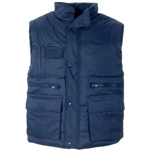 Body Warmer Small Polyester with Padding and Multi Pockets Navy
