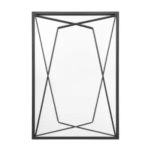 Gallery Interiors Scott Wall Mirror in Black 65x95cm