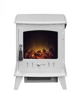 Adam Fires & Fireplaces Aviemore Electric Stove Fire In White