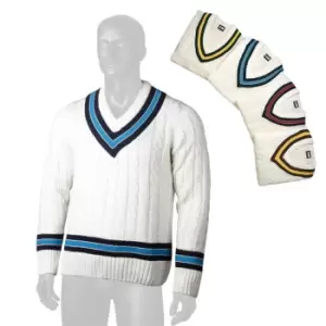 Gunn And Moore Cable Sweater Mens - White