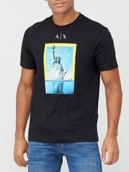 Armani Exchange X National Geographic T-Shirt Black Size L Men