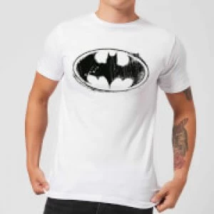 DC Comics Batman Sketch Logo T-Shirt - White - 5XL
