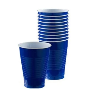 Amscan Disposable Plastic Cups (Royal Blue)