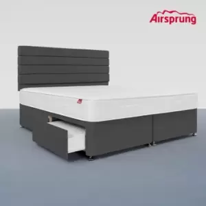 Airsprung Super King Size Hybrid Mattress With 2 Drawer Charcoal Divan