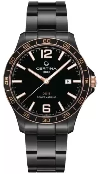 Certina C0338073305700 DS-8 Powermatic 80 Black PVD Plated Watch