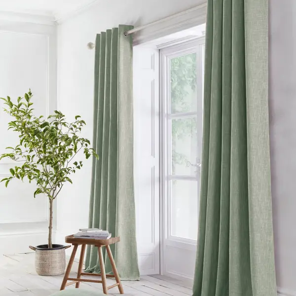 Appletree Loft Boucle Woven Pair of Eyelet Curtains - One Size