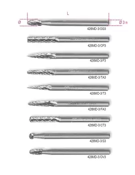 Beta Tools 426MD-3/OV3 Mini Rotary Cutter (Hard Metal) 004260331