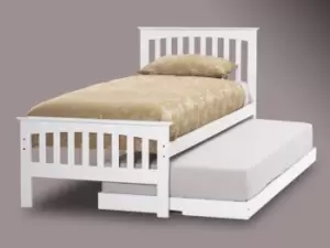 Serene Amelia 3ft Single Opal White Wooden Guest Bed Frame
