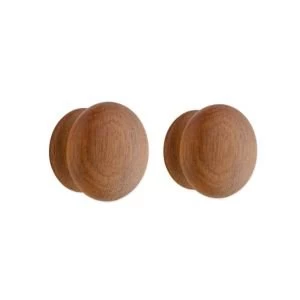 IT Kitchens Oak effect Round Cabinet handle L45mm Pack of 2