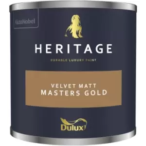 Dulux Heritage Velvet Matt Masters Gold Matt Emulsion Paint 125ml