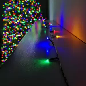 2 Pack of 400 LED 40m Premier Christmas Indoor Outdoor Multi Function Battery Operated String Lights with Timer in Multicoloured