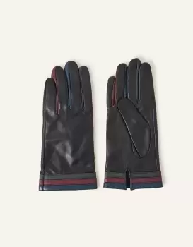Accessorize Leather Gloves Multi, Size: One Size