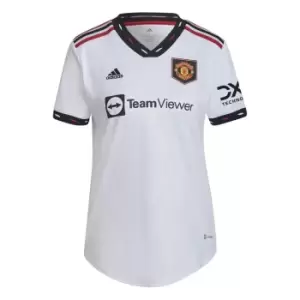adidas Manchester United Away Shirt 2022 2023 Womens - White