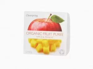 Clearspring Organic Fruit Pur&#233;e Apple & Mango 2 x 100g