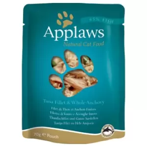 Applaws Cat Food Pouches in Broth 12 x 70g - Tuna with Pacific Prawns