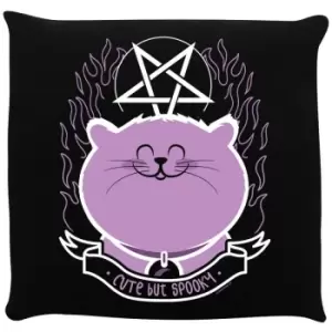 Grindstore Cute But Spooky Filled Cushion (One Size) (Black) - Black