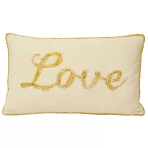 Christmastide Love Cushion Gold