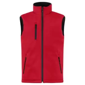 Clique Mens Softshell Padded Gilet (XL) (Red)
