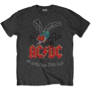 AC/DC - Fly on the Wall Unisex Large T-Shirt - Grey