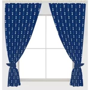 Tottenham Hotspur FC Repeat Crest Curtains (168 x 183cm) (Blue)