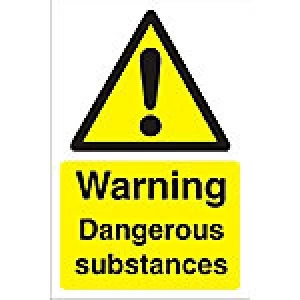 Warning Sign Dangerous Substances Fluted Board 60 x 40 cm